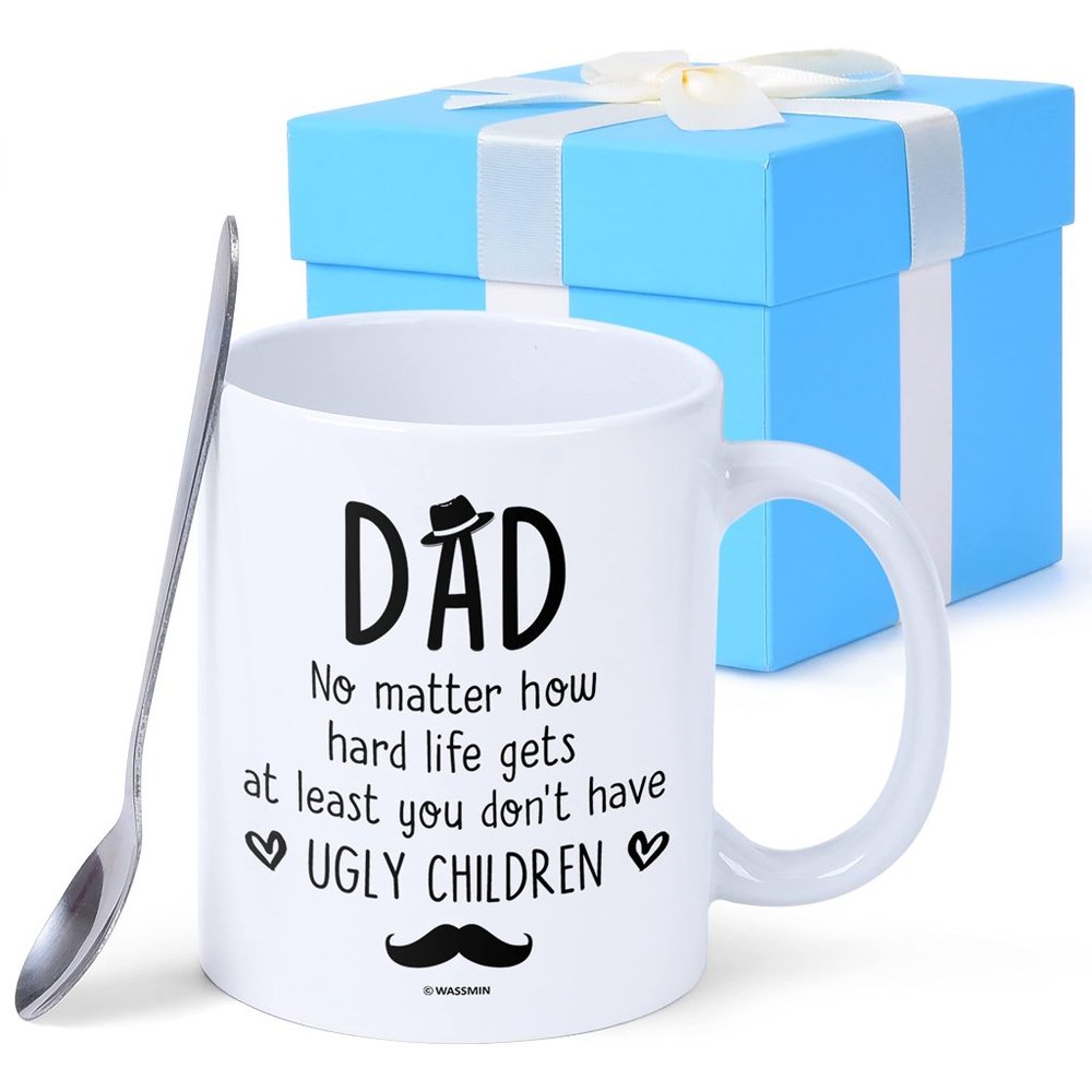 WASSMIN Dad Coffee Mug - Funny Gift